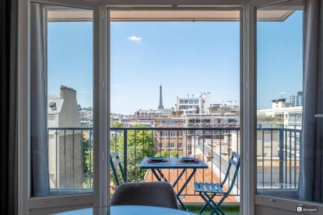 Quartier Vaugirard - 2 pièces avec balcon vue Tour Eiffel et Box 1